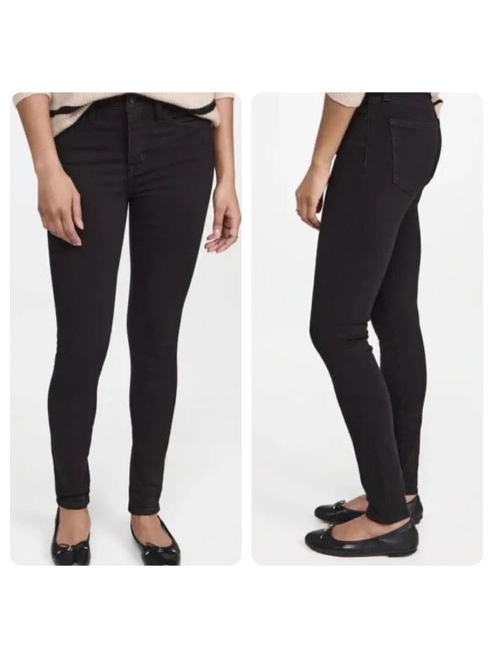 NWOT Madewell Roadtripper High Rise Jeans Bennett Black size 26 Tall NEW